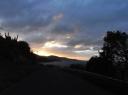 sonnenuntergang aus auto
